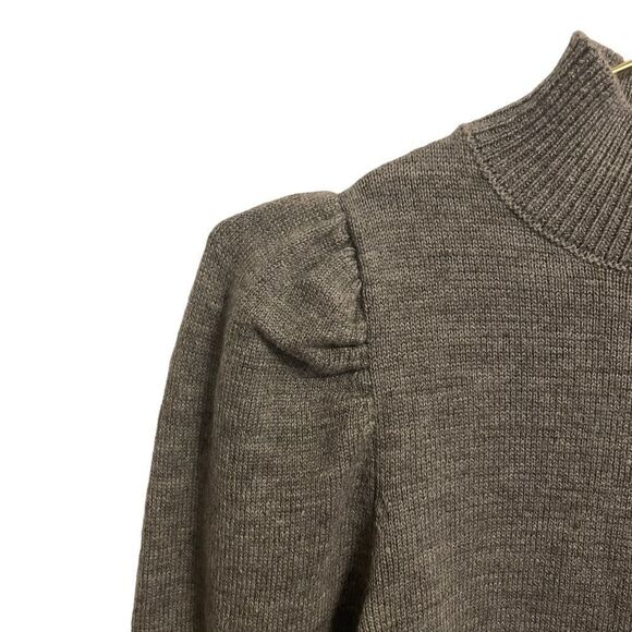 WAYF Grey Puff Sleeve Sweater Dress Size Small - Picture 4 of 11